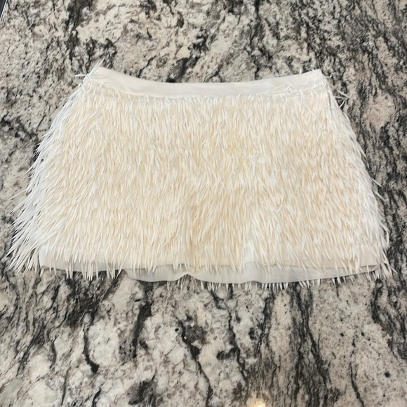 Express Chiffon Fringe Mini Skirt - Picture 3 of 7